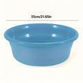 Plastic Wash Basin 12 Quart Stackable Round Tub – Portable Household Washing Bowl for Kitchen, Camping, Face Washing