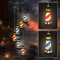 Solar Outdoor Lights RGB Color-Changing Lighthouse Hanging Lantern with Integrated Solar Panel