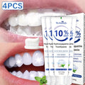 Four-Pack 100g Spearmint Toothpaste Tubes with 10% Hydroxyapatite Label and 400g Total Quantity