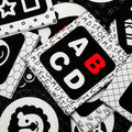High Contrast Baby Flashcards 64 Cards Black White Red, Newborn Visual Stimulation Brain Development Montessori Learning Toy
