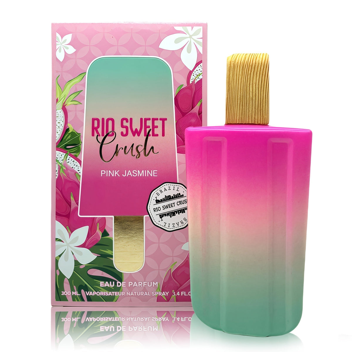Women's Perfume Pink Jasmine Eau de Parfum 100 ml with Tropical Fresh Floral Fragrance Profile
