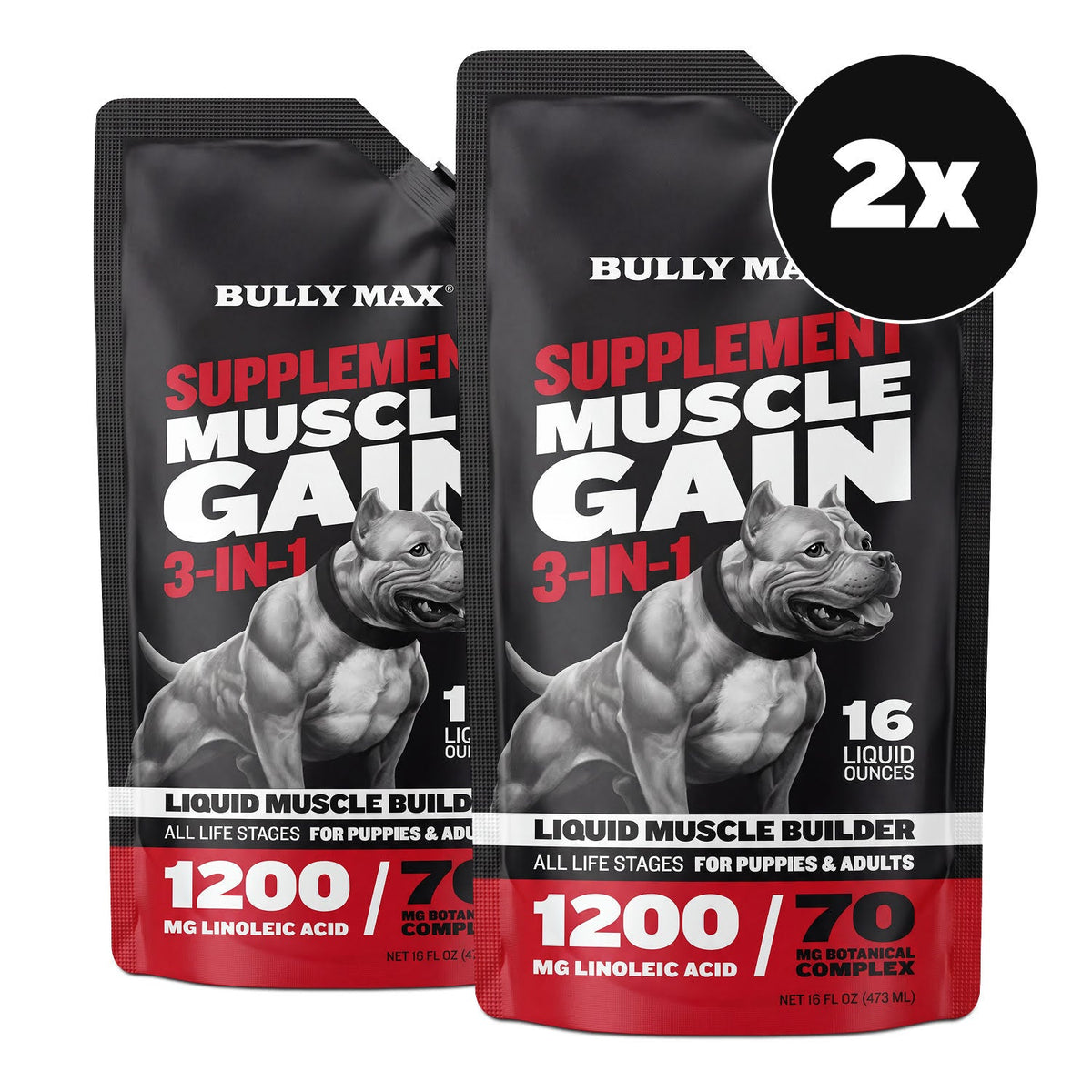 Liquid Muscle Support Supplement for Dogs 2 bottles
