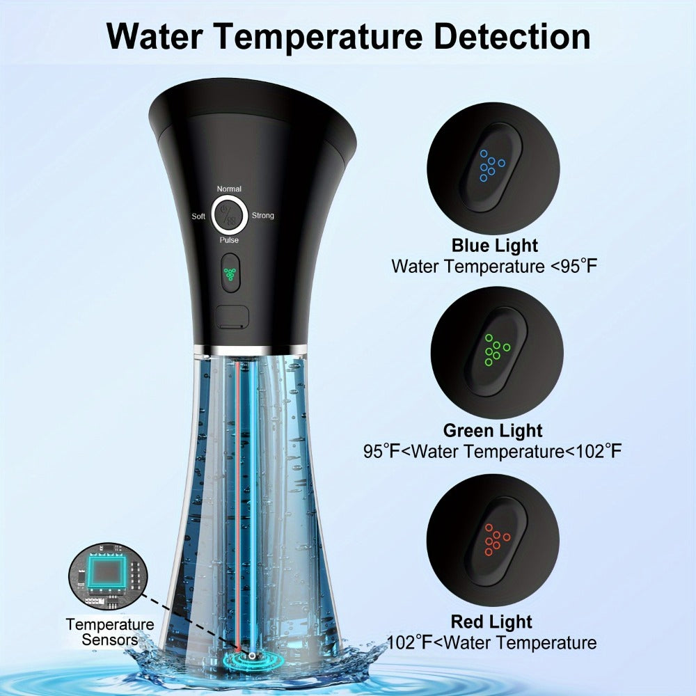 Electric Ear Irrigation Kit with Four Modes, Dual-Tank Layout, Temperature Indicator and Six Nozzle Tips