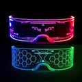 LED Visor Glasses Cyberpunk Futuristic Glow 7 Colors 5 Modes with the Listed Color, Size or Set Options for Everyday Use