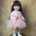Reborn Doll, 22-Inch Standing Full-Vinyl Figure with Glued Wig, Acrylic Eyes and Clothing Set