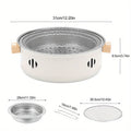 12.2-Inch Round Charcoal Grill Set with Stainless-Steel-Labeled Body, Charcoal Pan, Grids and Tongs