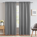 Two-Panel Solid Window Curtain Set with Rod-Pocket Top, 40 x 95-Inch Size and Two Color Options