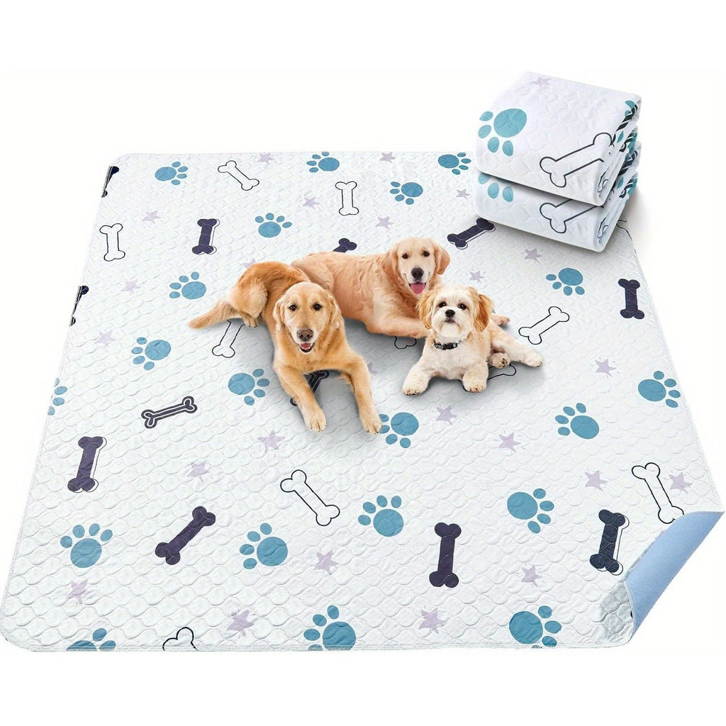 Washable Dog Pee Pads Reusable 4-Layer Absorbent Training Pad – Machine Washable Puppy Pads with Anti-Slip Bottom, Leakproof TPU Coating