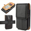 Phone Holster Belt Clip PU Leather Universal Waist Pouch 5.2–7.2 Inch – Vertical Carry Case with Metal Clip & Belt Loop for iPhone 16 15 14