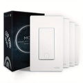 White Star Ring WiFi Wall Switch Four-Pack for Single-Pole or 3-Way Circuits with App, Voice and Schedule Control