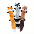 Dog Toy 3-Pack No-Stuffing Flat Plush Animals with Built-In Squeakers and Crinkle Layer for Small Medium Dogs