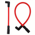 Harley Davidson Spark Plug Wire Kit 10.4mm 10mm for Dyna FXD 2000-2017 Softail 1999-2017 – Red Silicone 90-Degree Pre-Crimped Motorcycle