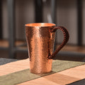 Handcrafted Copper Mug with Hammer Pattern – Pure Copper Coffee Mug, Tea Cup & Water Vessel – Artisan Copper Drinking Cup for Moscow Mule