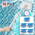 Shower Cleaning Brush Set with Replaceable Heads 7/11/16pcs – Bathtub Brush Wall Tile Brush Floor Brush Window Glass Cleaner