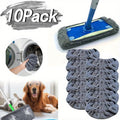 Reusable Microfiber Mop Pads 10-Pack Machine Washable Replacement Refill Pads for All Floor Surfaces Bathroom Bedroom Living Room Kitchen