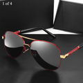Polarized Double-Bridge Sunglasses with UV400 Anti-Glare Lenses and 4 Lightweight Metal Colors