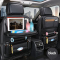 Car Rear Seat Organizer with Foldable Table, Footrest, Cup Holder, Tissue Box & Laptop Base – 2-Piece Premium Back Seat Storage Box Travel