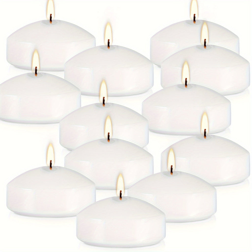 Floating Candles White 42 Pack Glitter Embellished Small Candle Set for Christmas Halloween Easter Thanksgiving Day of the Dead