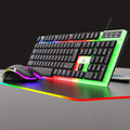 GT100 Full-Size Wired Keyboard and Mouse Set with 104-Key Layout and Black or White Color Options