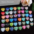 Heart Shaped Stones 50 100pcs Colorful Rainbow Natural Stone Hearts for DIY Jewelry Making Yoga Meditation Worry Stones Christmas Valentine