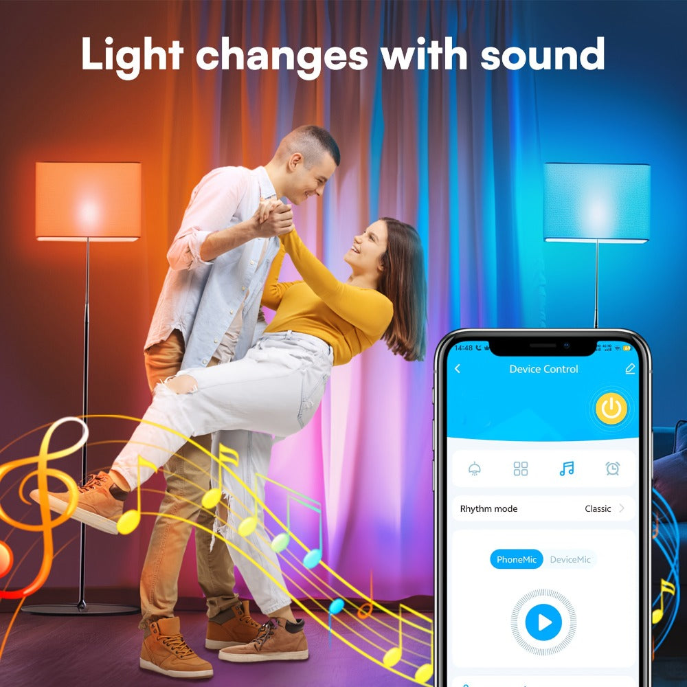 Alexa Smart Light Bulbs RGB Color Changing 2 Pack A19 E26 WiFi – Voice App Control LED Bulbs Compatible with Google Home, Music Sync
