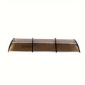 Door Window Awning Canopy 120x38 Inch Polycarbonate Rain Sun UV Snow Shield with Aluminum for Entryways, Bedrooms and Living Spaces