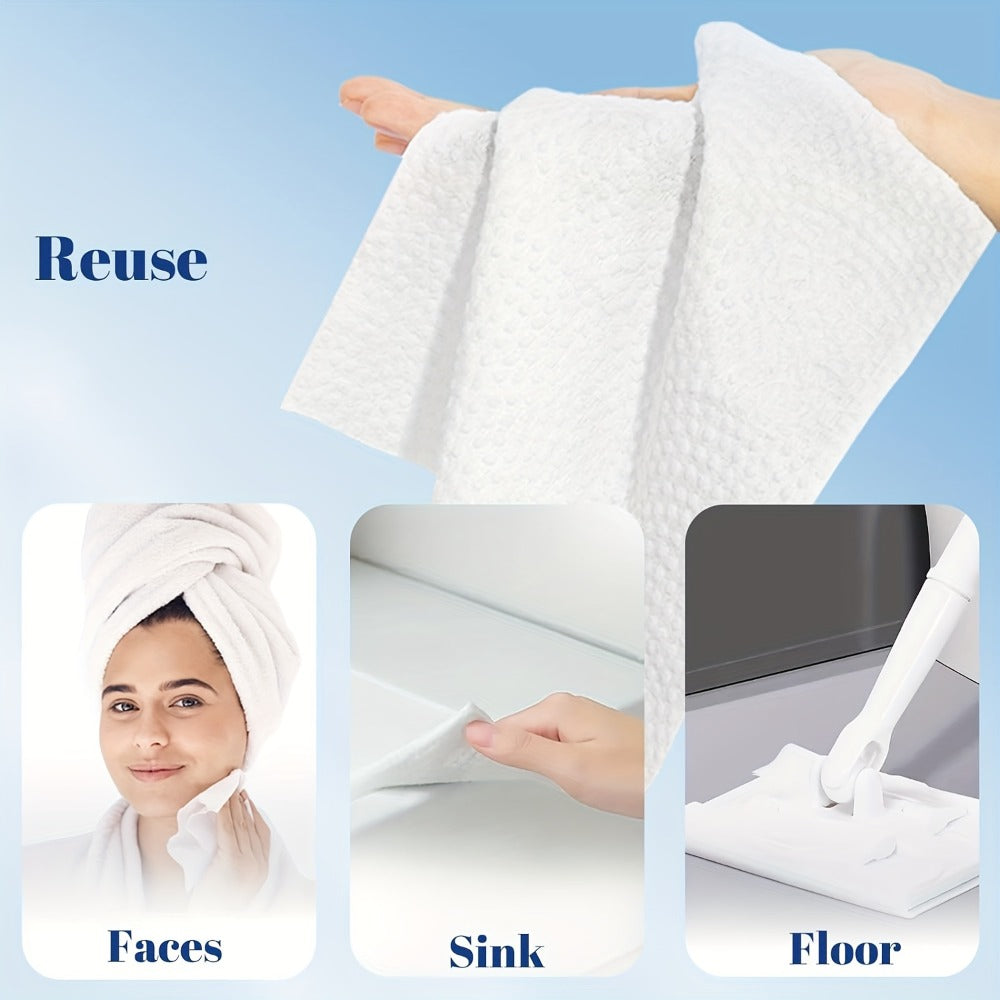 Disposable Facial Towels Extra Large Thick Dry Wet Cleansing Cotton Towel 40 Sheets Per Box for Entryways, Bedrooms and Living Spaces