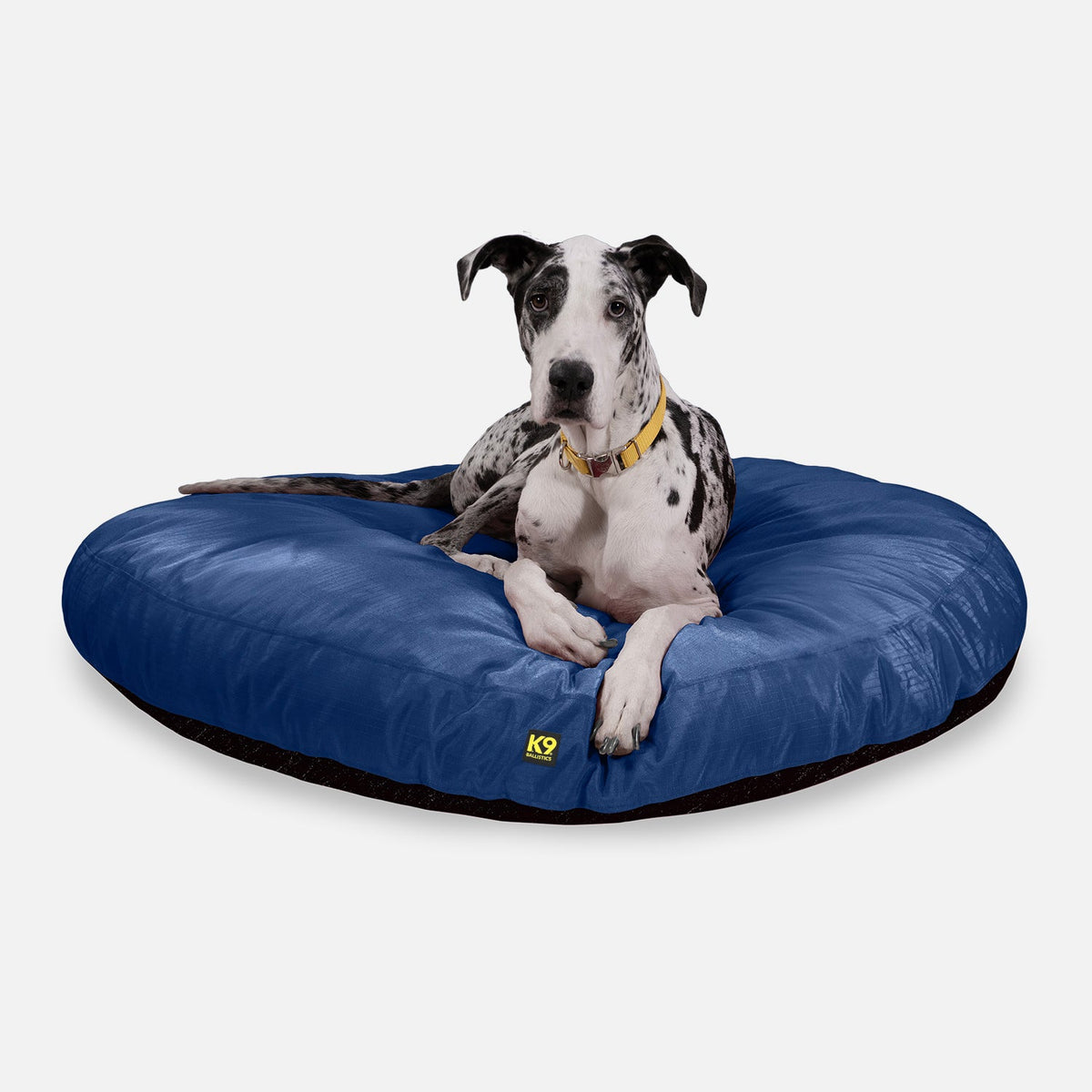 Tough Ripstop Round Pillow Dog Bed, XL / Blue Quartz