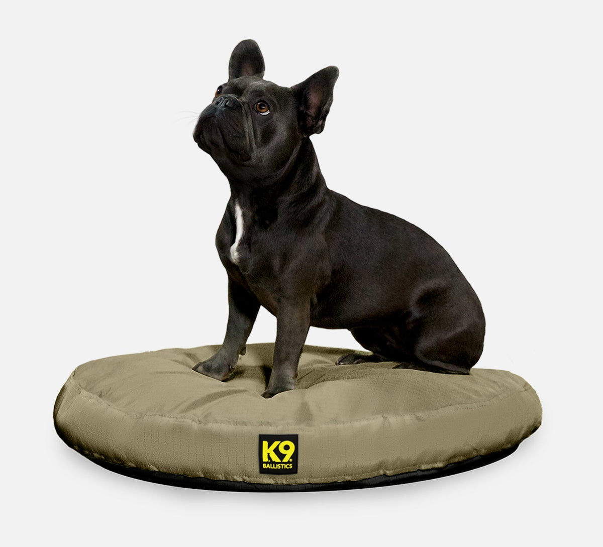 Tough Ripstop Round Pillow Dog Bed, S / Sage Green