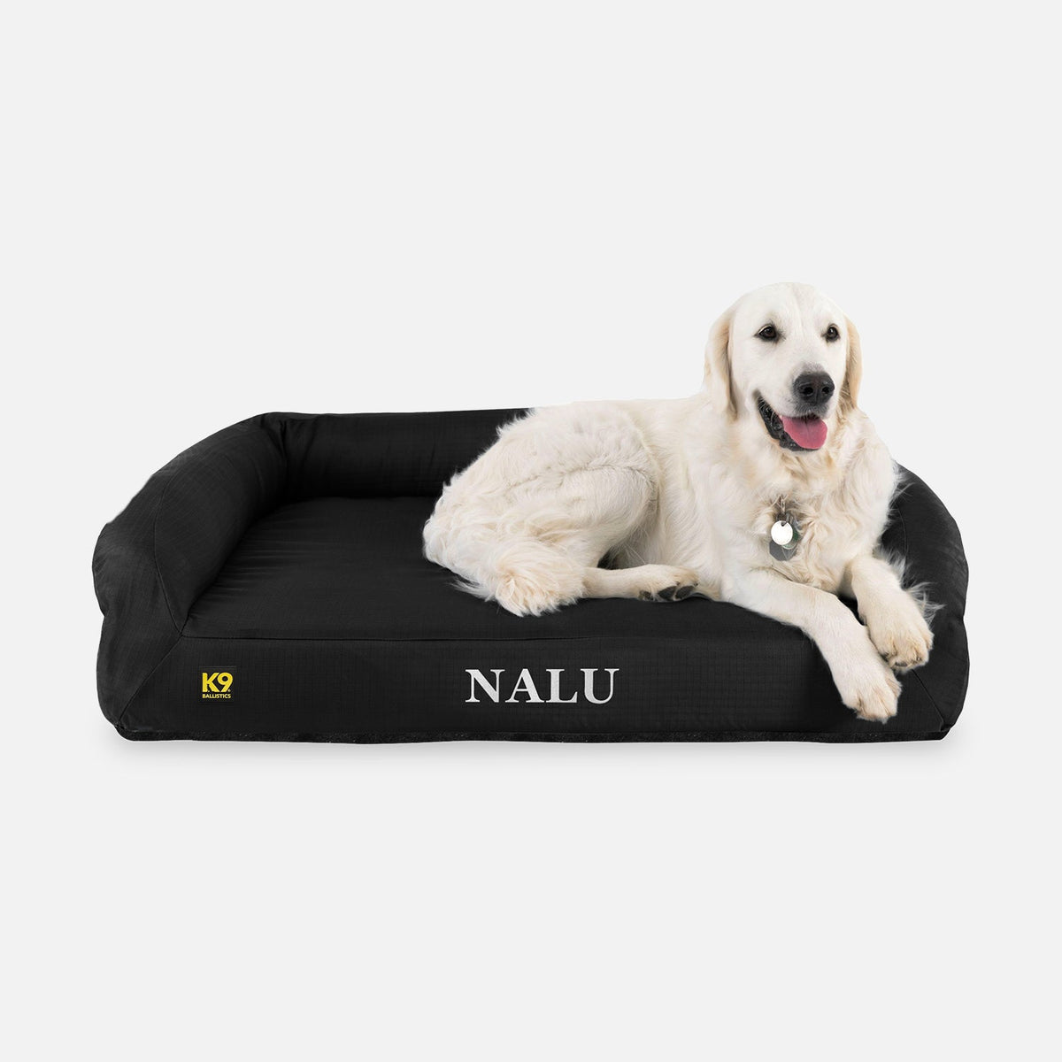 Orthopedic Rectangle Bolster Dog Bed, L / Obsidian Black