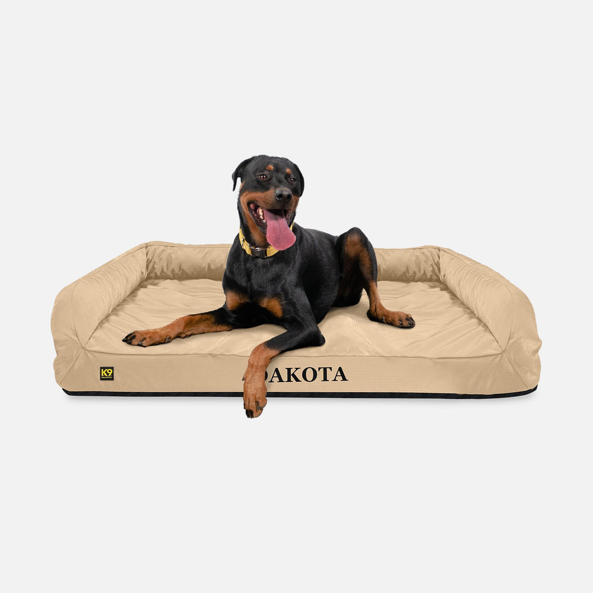 Orthopedic Rectangle Bolster Dog Bed, XL / Sandstone