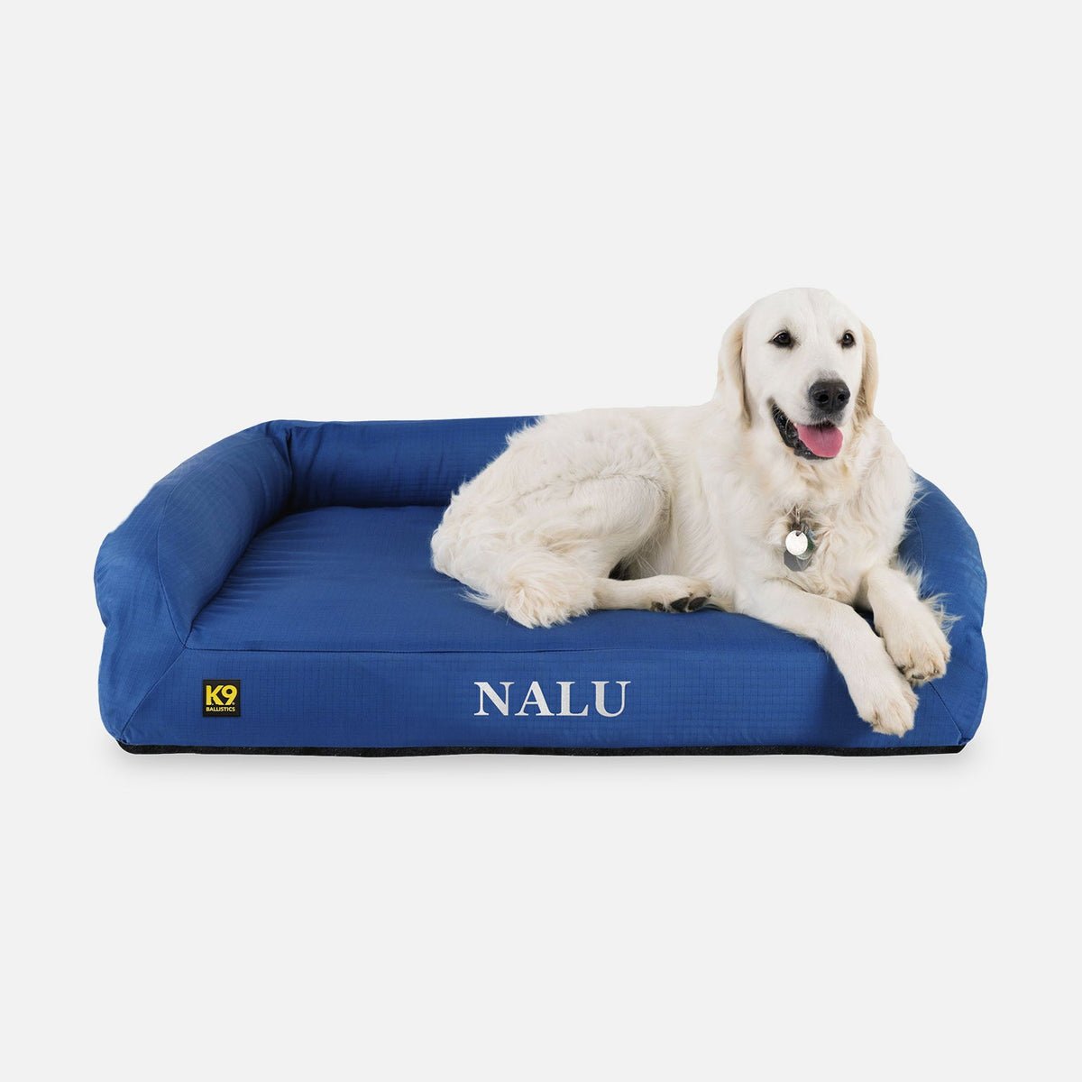 Orthopedic Rectangle Bolster Dog Bed, L / Blue Quartz