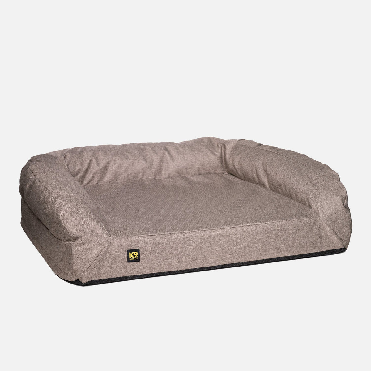 Orthopedic Rectangle Bolster Dog Bed, S / Taupe Premium Finish