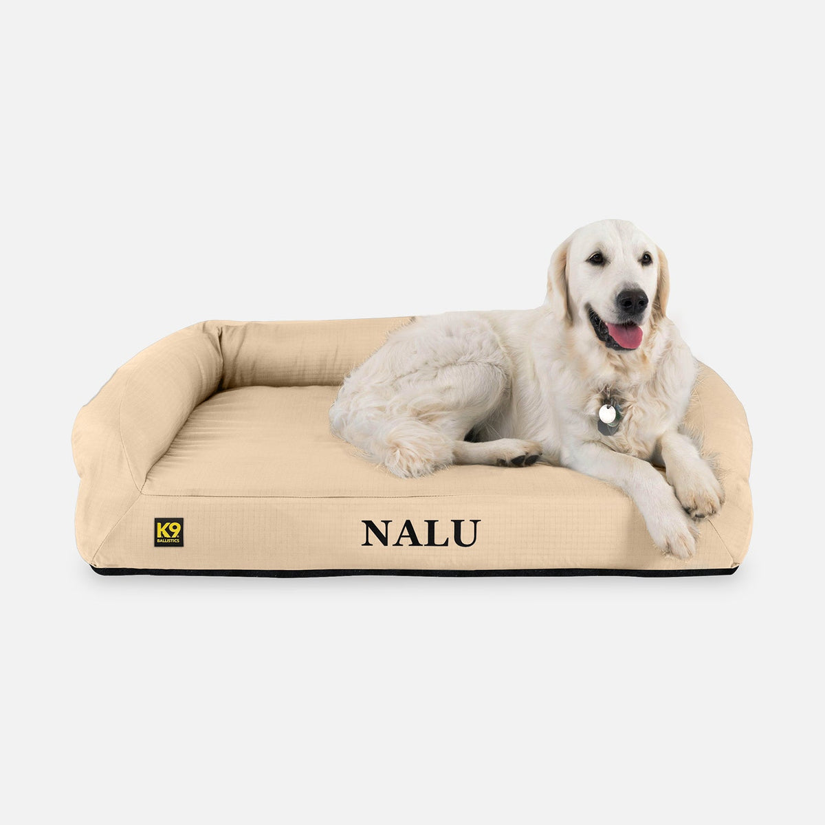 Orthopedic Rectangle Bolster Dog Bed, L / Sandstone