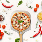 Pizza Making Set with Pizza Peel, Nonstick Pizza Pan, Perforated Pan, Pizza Cutter, Oven Mitts, Pie Server & Basting Brush