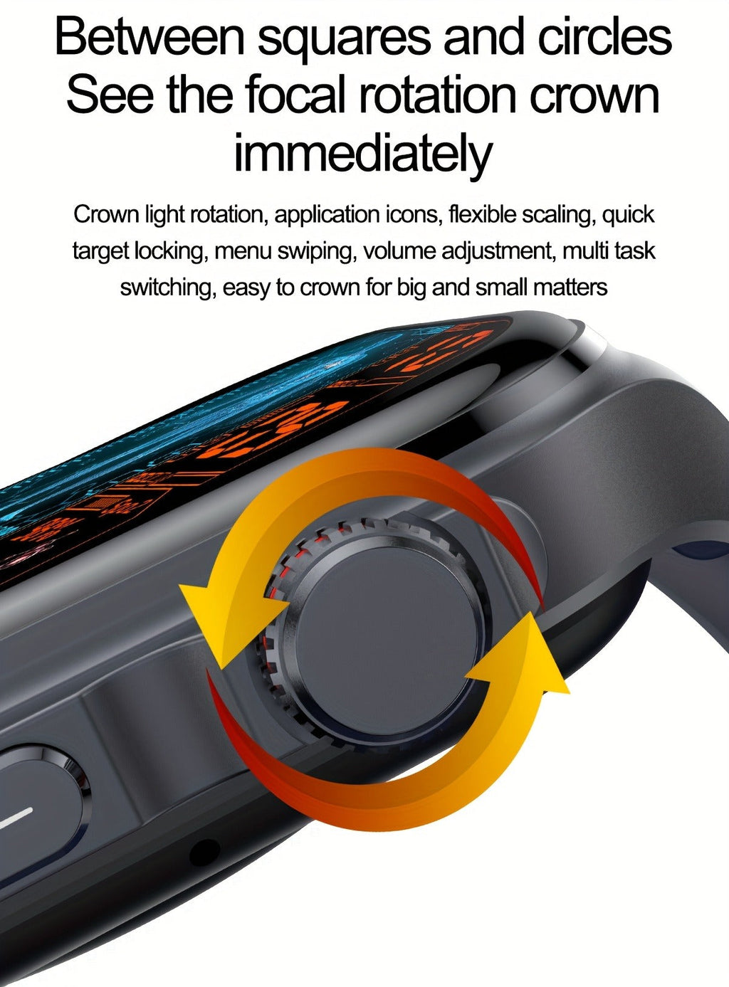 Smart Watch 2.04-Inch AMOLED Display with Bluetooth 5.3 Calling, 530mAh Battery and Six Strap Options