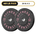 Bumper Plates Colored Rubber Weight Plates – 2-Inch Olympic Barbell Plates for Weightlifting & Strength Training