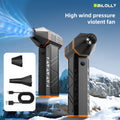 Orange-and-Black Turbine Air Duster with Four Power and Accessory Set Checkout Options Pictured