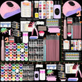 Complete Acrylic Nail Kit with Drill & UV LED Light, Colored Acrylic Powders & All Tools Included
