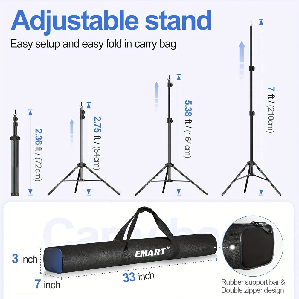 Balloon Projector Backdrop Stand 10x7Ft Adjustable with Carrying Bag, Background Support System for Photography, Events, Weddings