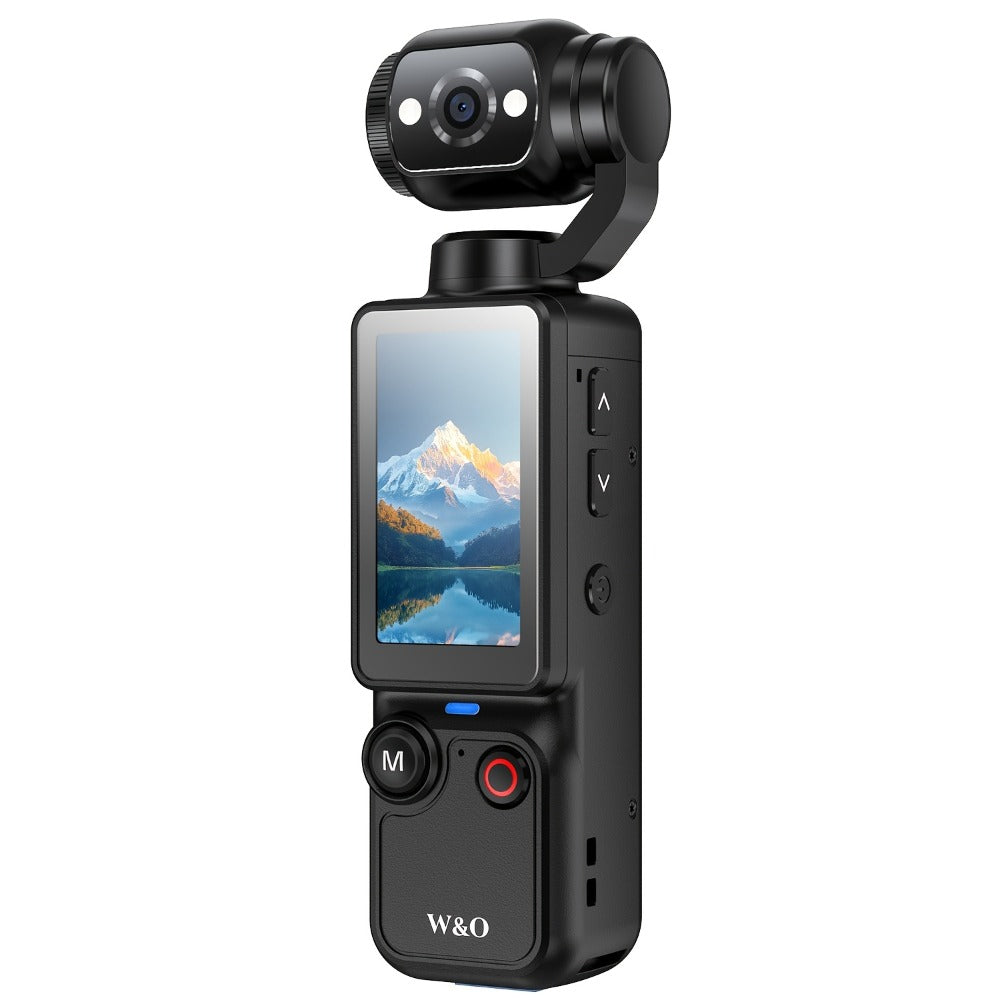 Ultra-Lightweight 4-in-1 Action Camera 1080P | 360° Rotating Lens, Image Stabilization & One-Click Recording
