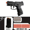 VP9 Bullet Toy Gun Pistol with Shell Ejecting System, Upgraded Semi-Auto Foam Blaster for Boys, Outdoor Shooting Game