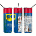 Insulated Tumbler 20oz WD-40 Can-Style Graphic on White Stainless Steel Travel Mug with Lid and Straw