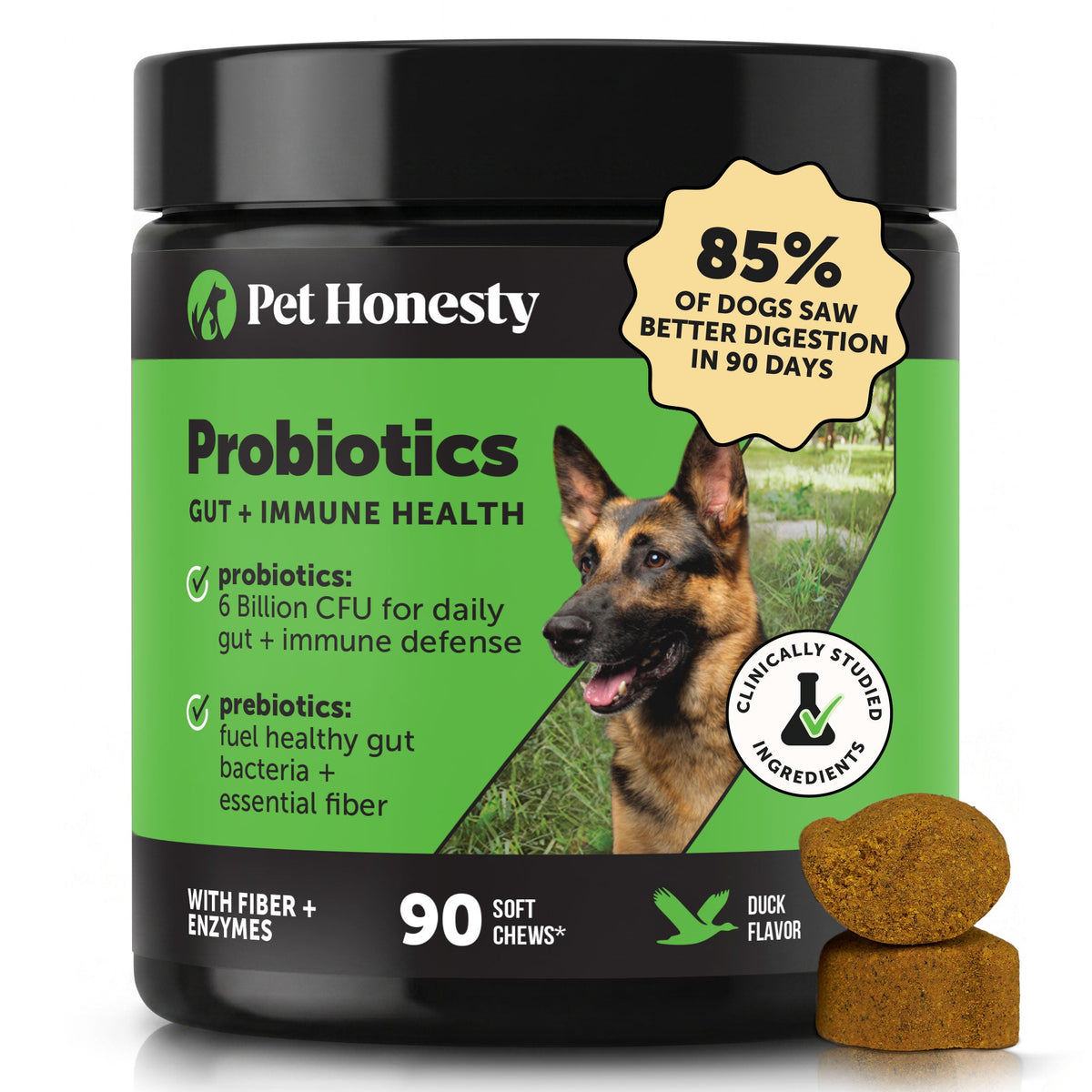 Duck Flavor Dog Probiotic Chews, Default Title