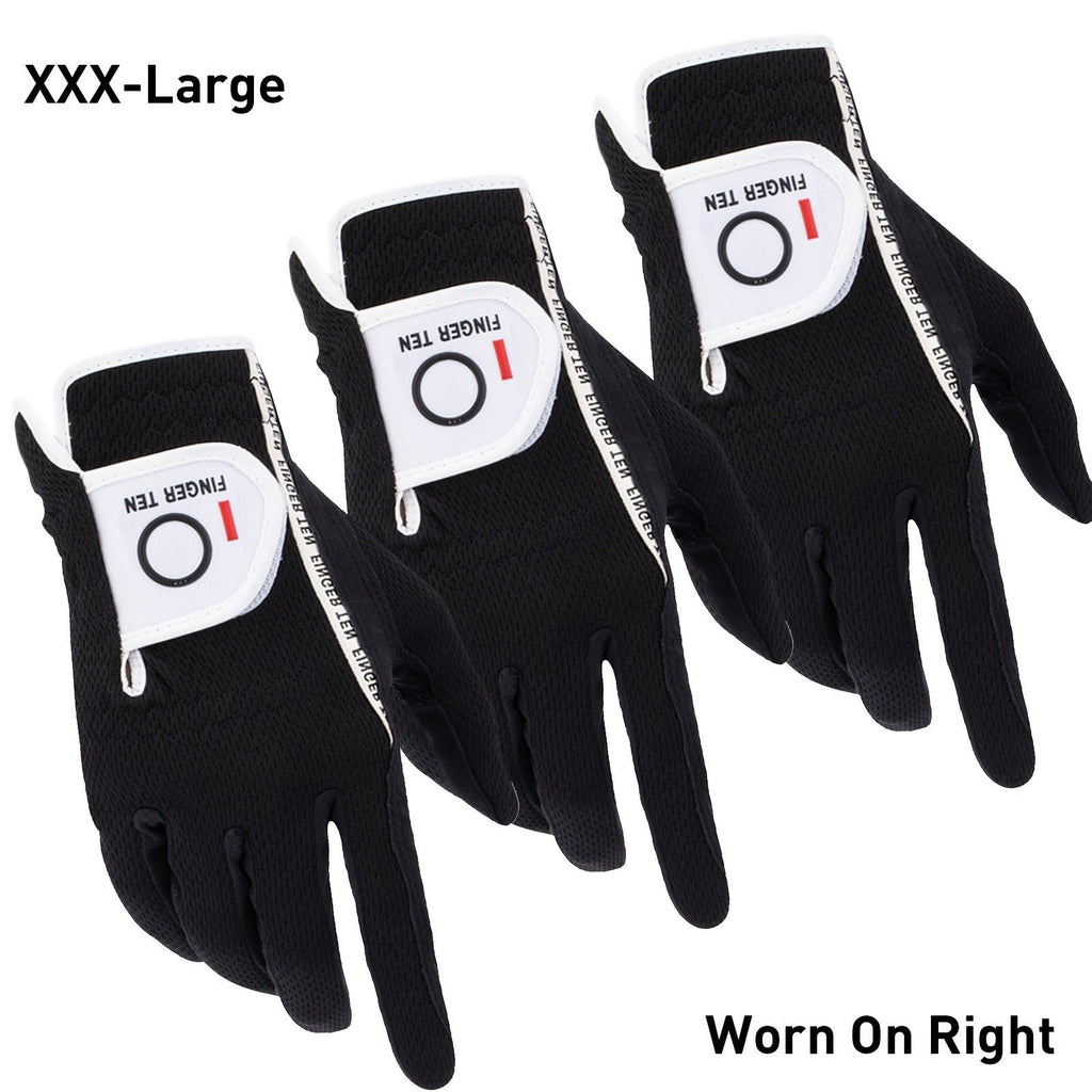 Wet Weather Golf Gloves Rain Grip 3-Pack for Men | Breathable Water-Resistant Golf Gloves for Left & Right Hand