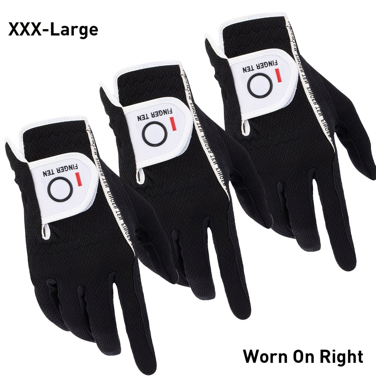 Wet Weather Golf Gloves Rain Grip 3-Pack for Men | Breathable Water-Resistant Golf Gloves for Left & Right Hand