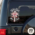 God Is Good All the Time Cross-and-Bow Decal in 5.12-Inch One- or Four-Piece Checkout Options