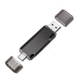 Compact SD Card Reader with USB-A & USB-C Dual Connector, High-Speed Memory Card Adapter for Micro SD SDHC SDXC