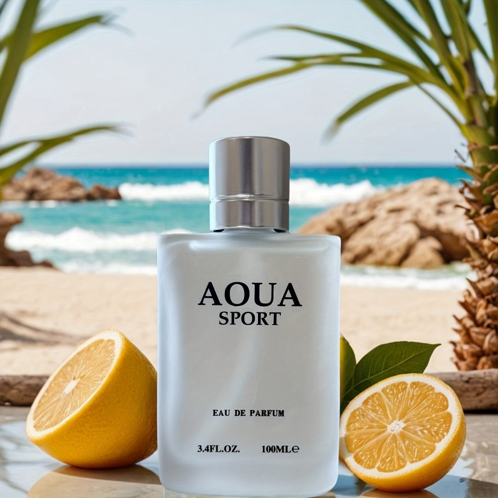 Perfume for Men AOUA 3-Pack with Three 3.4 oz Bottles and Citrus, Jasmine, Woody-Musk Profile
