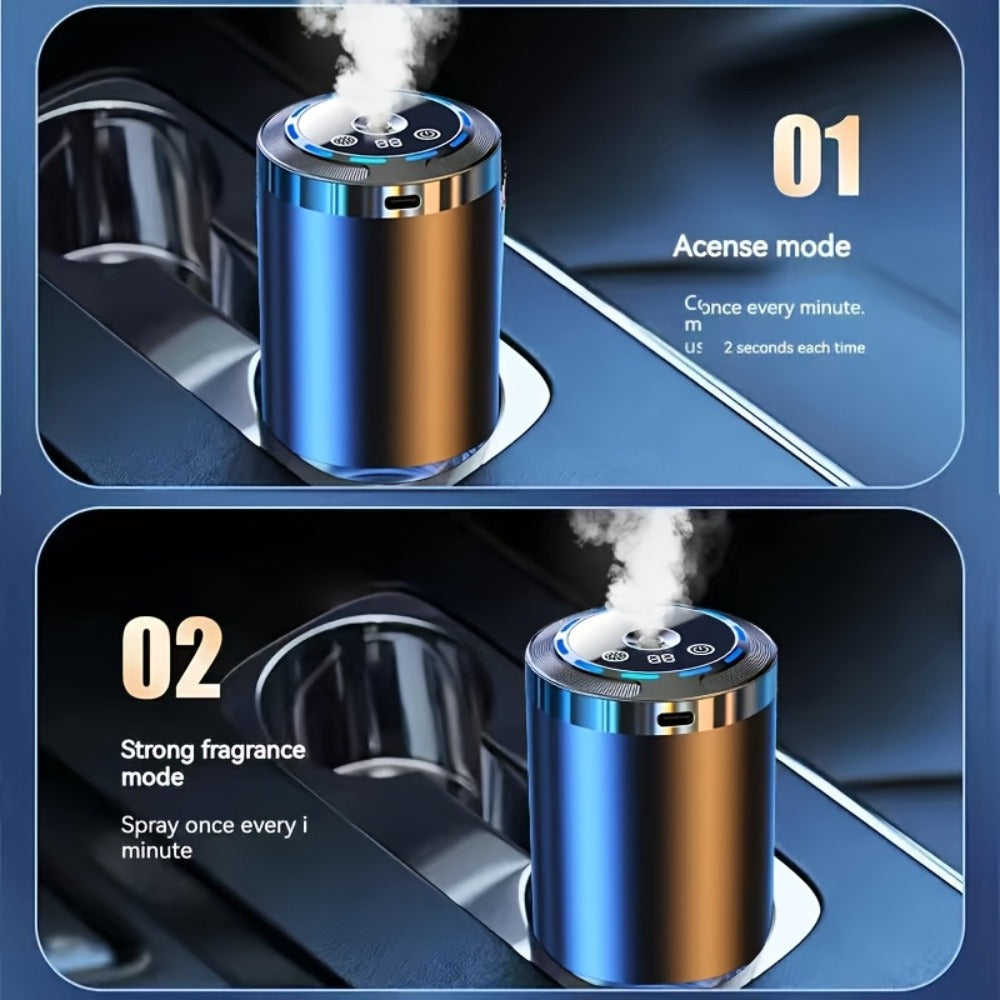 Starry Sky Car Aroma Diffuser with Ambient Light & Humidifier, USB Smart Air Freshener, 50ml Essential Oil Included